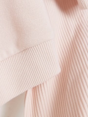 River Island Pink Girls Broderie Bow 100% Cotton Sweatshirt Set - Image 5 of 5