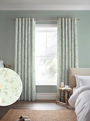 Laura Ashley Eau De Nil 100% Cotton Summer Palace Made to Measure Curtains - Image 1 of 6