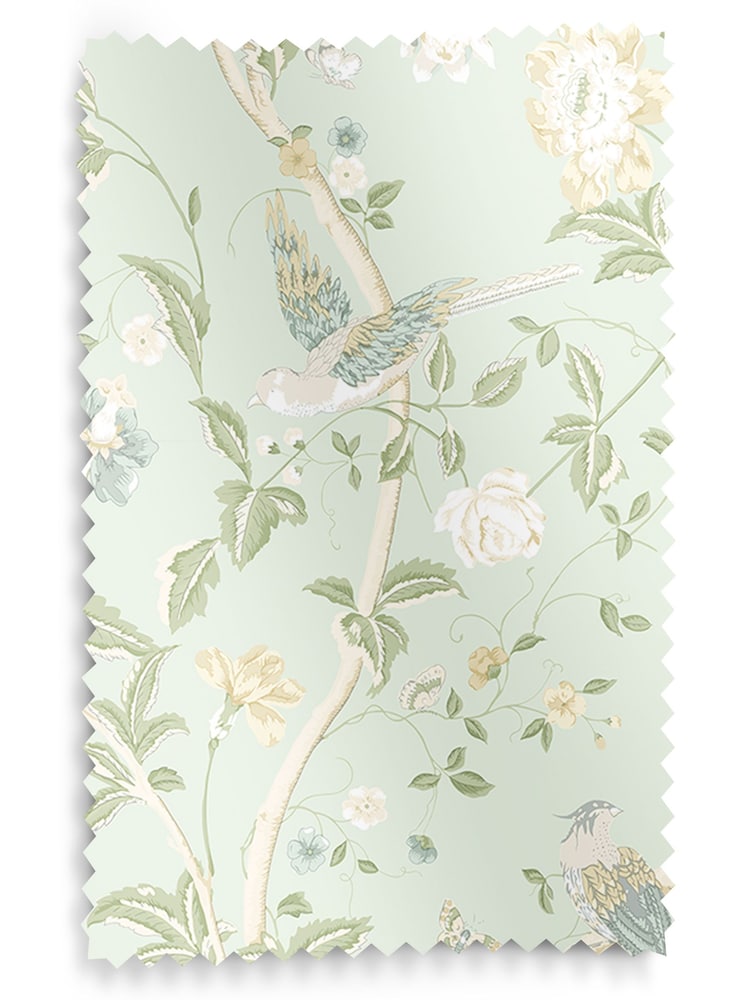 Laura Ashley Eau De Nil 100% Cotton Summer Palace Made to Measure Curtains - Image 6 of 6
