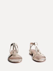Linzi Gold Deluxe Wide Fit T-Bar Sandals - Image 3 of 4