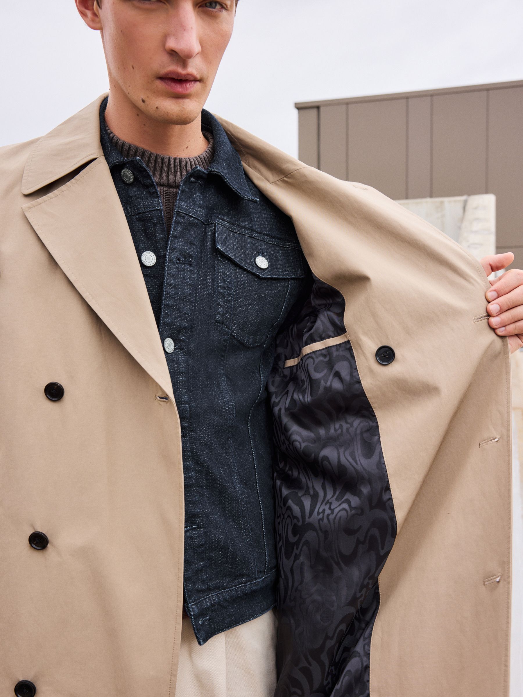 Buy Stone Shower Resistant Trench Coat from Next Romania