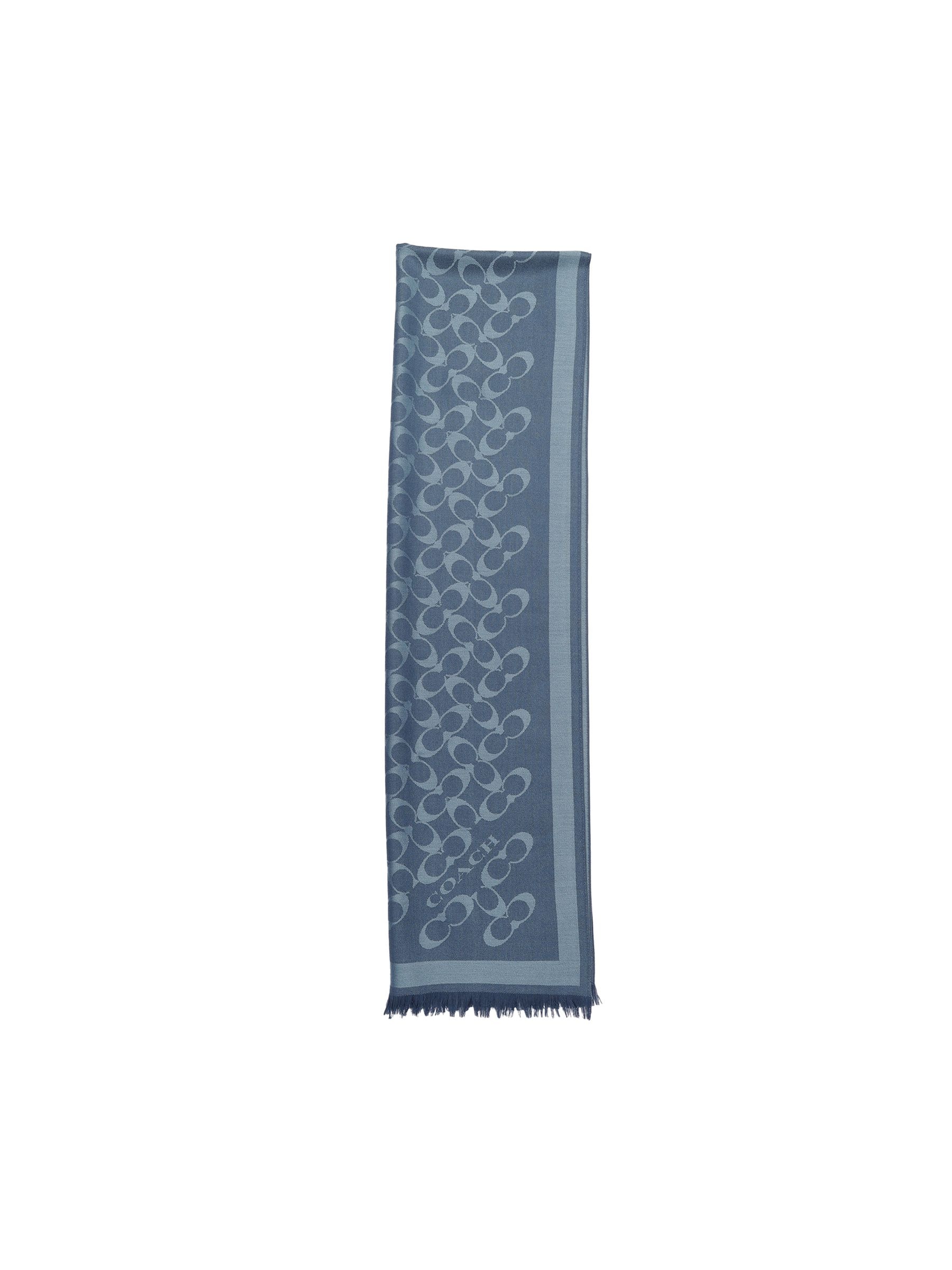 Buy COACH Blue Bias Signature C Oblong Scarf from Next USA