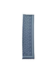 COACH Blue Bias Signature C Oblong Scarf - Image 1 of 4