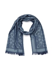 COACH Blue Bias Signature C Oblong Scarf - Image 3 of 4