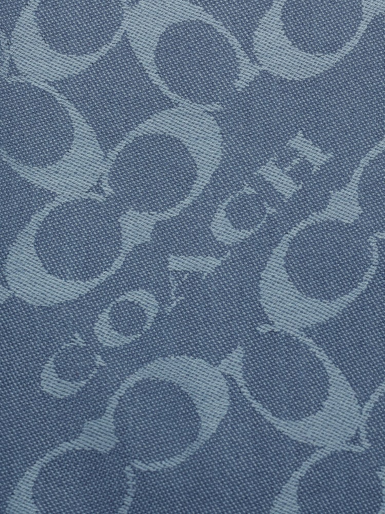 COACH Blue Bias Signature C Oblong Scarf - Image 4 of 4