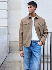 Brown Borg Lined Western Jacket with Wool - Image 1 of 11