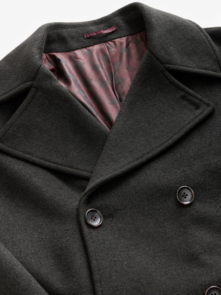 Kakigroen - Soft Touch Peacoat with Wool - Image 7 of 9