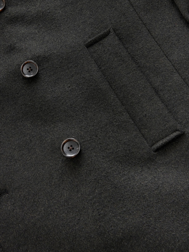 Kakigroen - Soft Touch Peacoat with Wool - Image 8 of 9