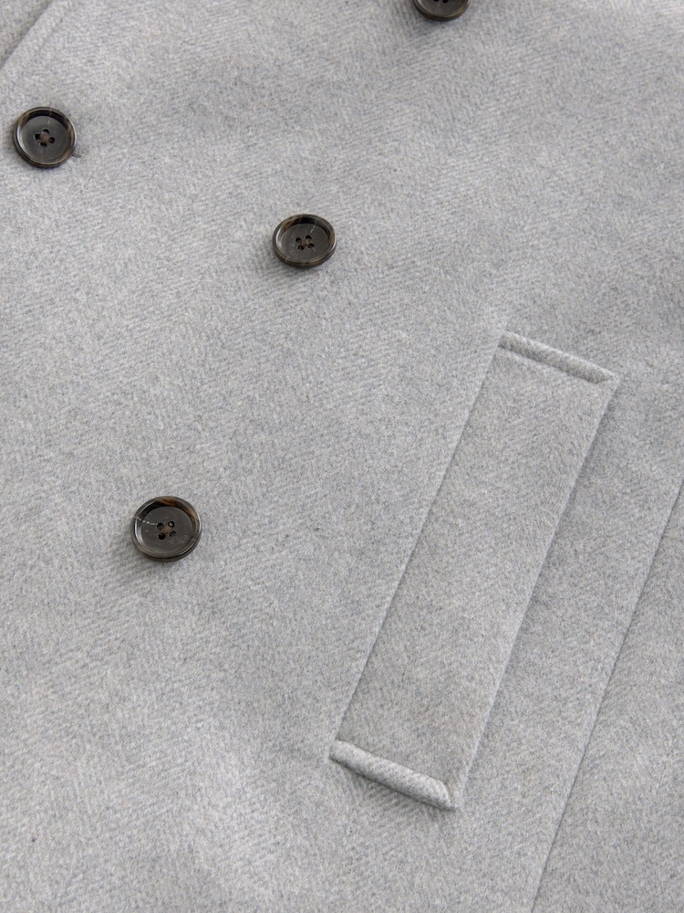 Gris clair - Soft Touch Peacoat with Wool - Image 8 of 9