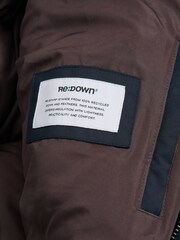 Reiss Navy Gate Quilted Long Hooded Coat - Image 7 of 7