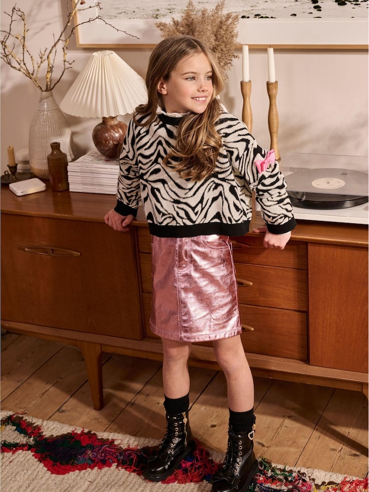 Angels Face Pink Diana Metallic Skirt - Image 1 of 3