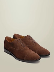 Charles Tyrwhitt Brown Suede Oxford Shoes - Image 2 of 4
