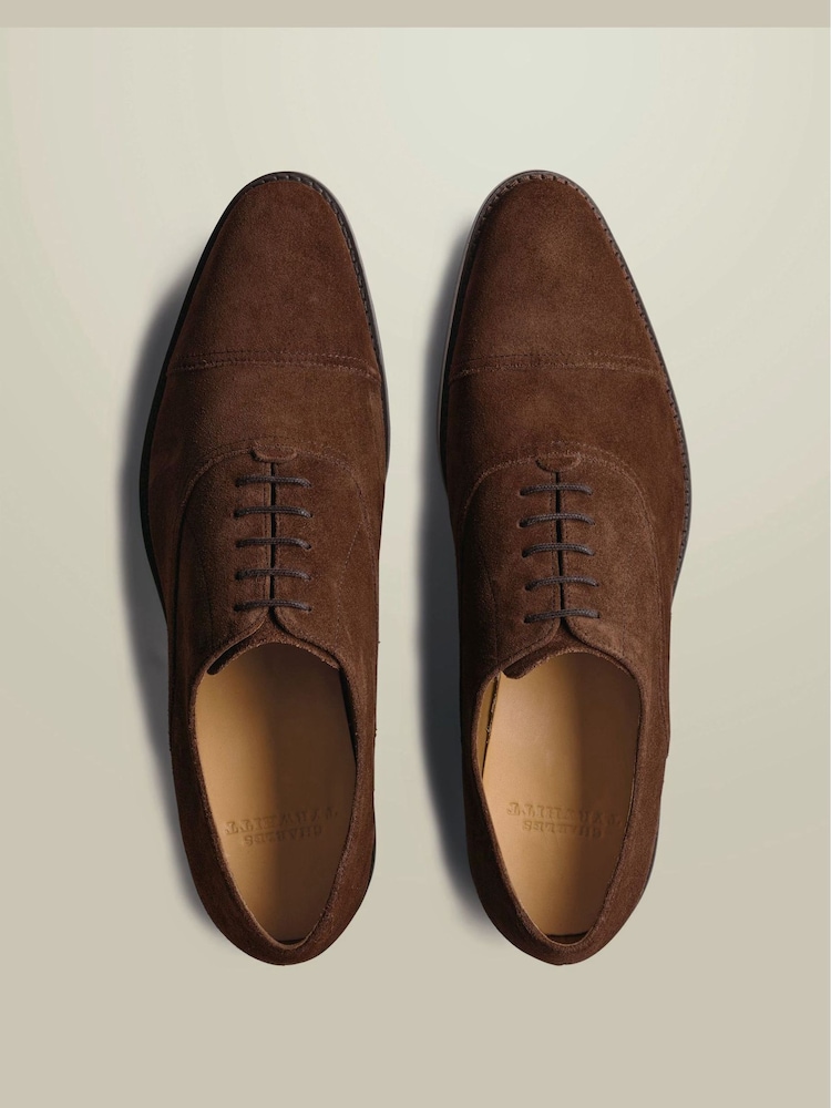 Charles Tyrwhitt Brown Suede Oxford Shoes - Image 2 of 2