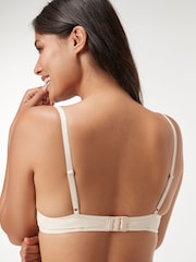 Black/White/Pastel Rose Nude Pad Plunge Cotton Blend Ultimate Comfort Bras 3 Pack - Image 5 of 7