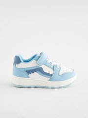 Blue Tones Touch Fastening Elastic Lace Trainers - Image 6 of 9