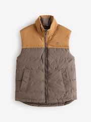 Timberland Welch Mountain Puffer Brown Gilet - Image 1 of 1