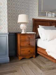 Laura Ashley Dark Broughton 3 Drawer Bedside Chest - Image 1 of 4