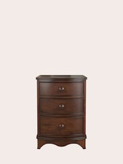 Laura Ashley Dark Broughton 3 Drawer Bedside Chest - Image 2 of 4