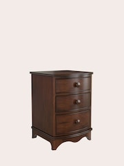 Laura Ashley Dark Broughton 3 Drawer Bedside Chest - Image 3 of 4