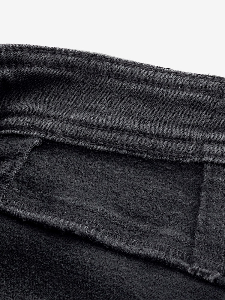 Washed Black Cosy Brushed Skinny Jeans - Image 2 of 10