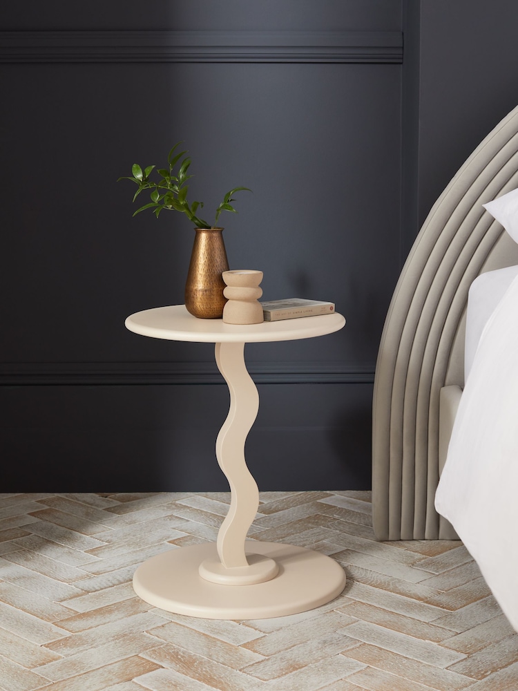 Cream Wiggle Side Table - Image 1 of 5
