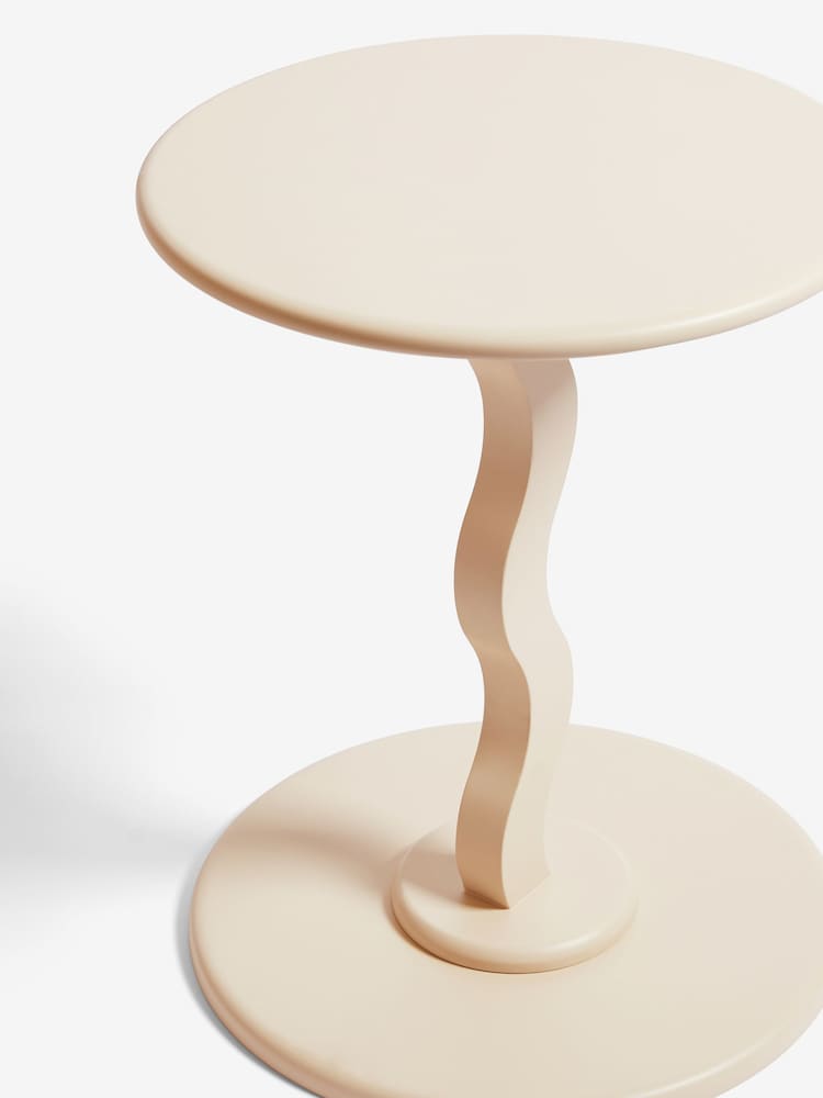 Cream Wiggle Side Table - Image 6 of 6 Cream Wiggle Side Table - Image 6 of 6