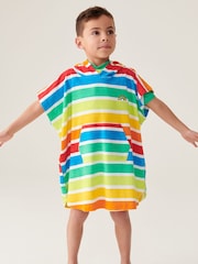 Little Bird by Jools Oliver Multi Bright Rainbow 100% Cotton Hooded Towelling Beach Poncho - Image 3 of 7