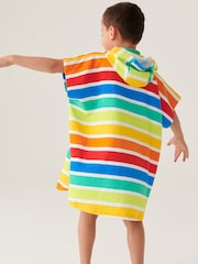 Little Bird by Jools Oliver Multi Bright Rainbow 100% Cotton Hooded Towelling Beach Poncho - Image 5 of 7