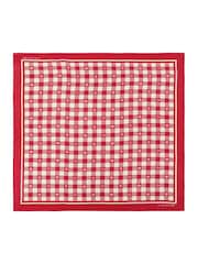 COACH Pink Gingham Play Printed Silk Bandana Scarf - Image 1 of 4