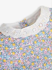 JoJo Maman Bébé Lemon Yellow Ditsy 2-Pack Pretty Baby Rompers - Image 4 of 5