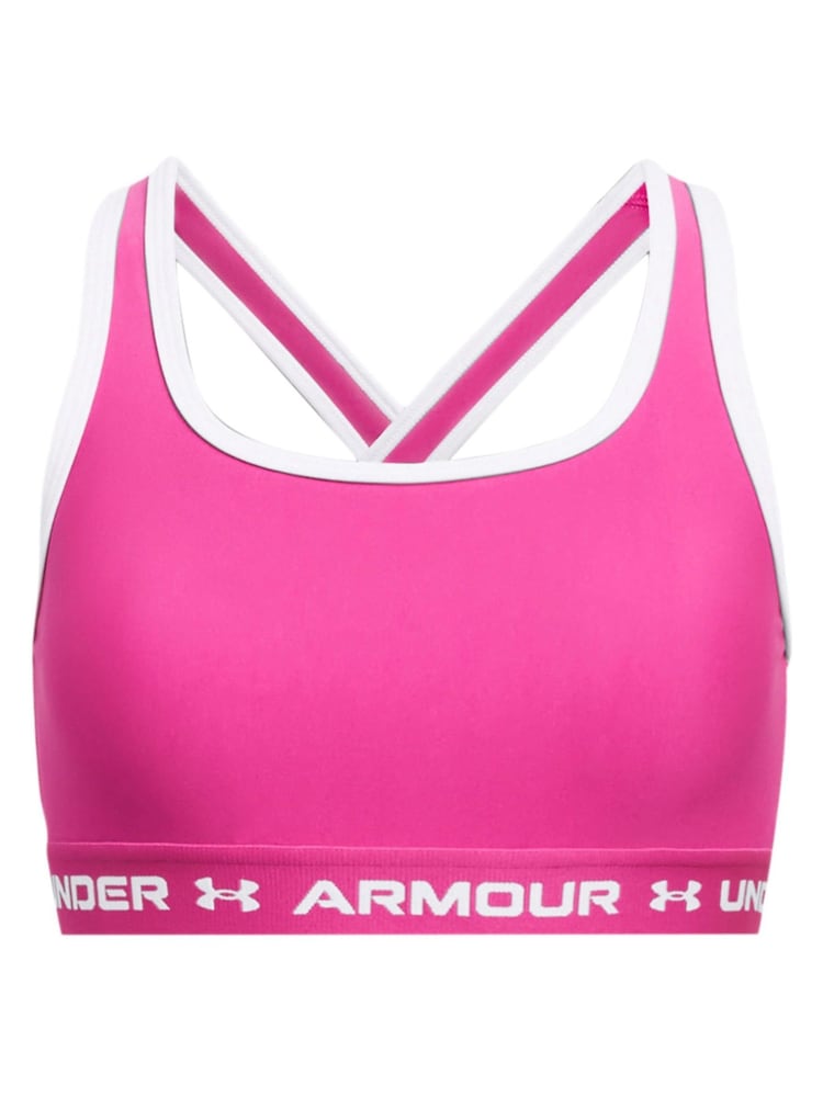 Under Armour Pink Crossback Mid Support Bra - Image 1 of 2