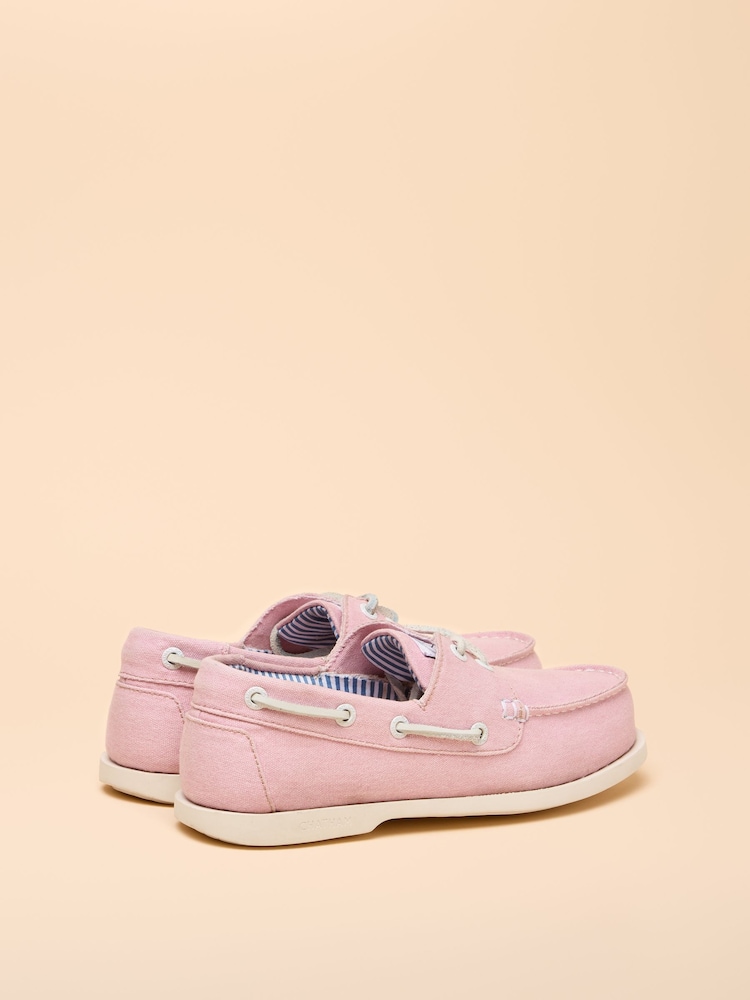 Joules Joules X Chatham Pink Jetty Deck Shoes - Image 3 of 7