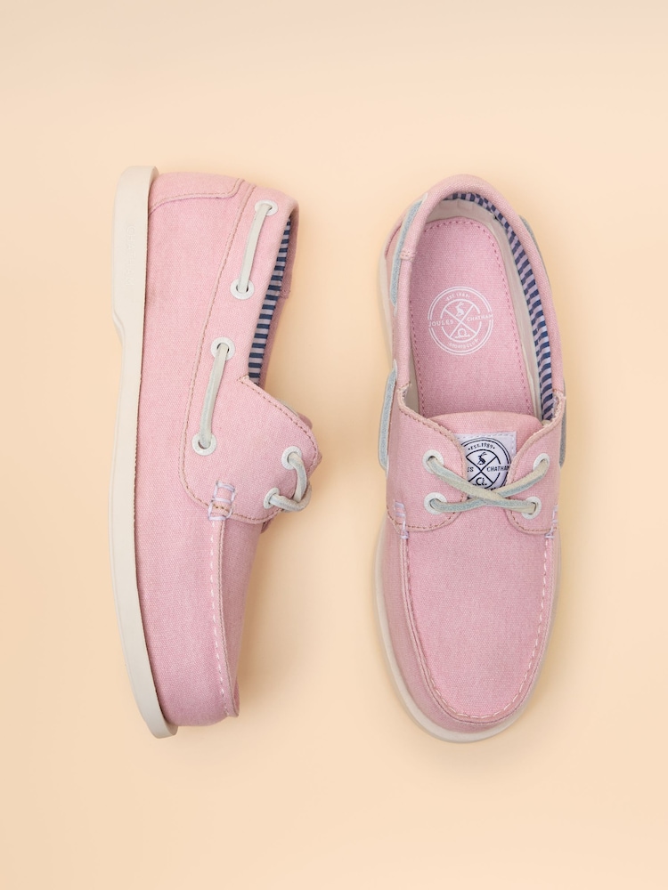 Joules Joules X Chatham Pink Jetty Deck Shoes - Image 5 of 7