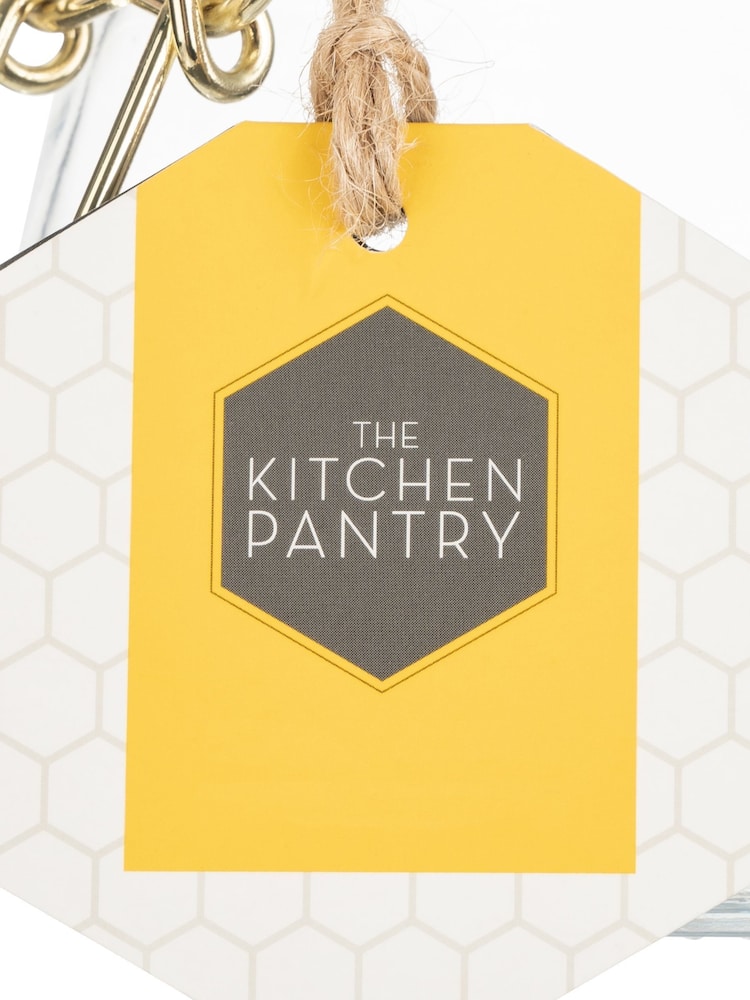 Kitchen Pantry Grey Large Yellow Storage Canister - Image 2 of 4