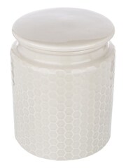 Kitchen Pantry Grey Large Yellow Storage Canister - Image 4 of 4
