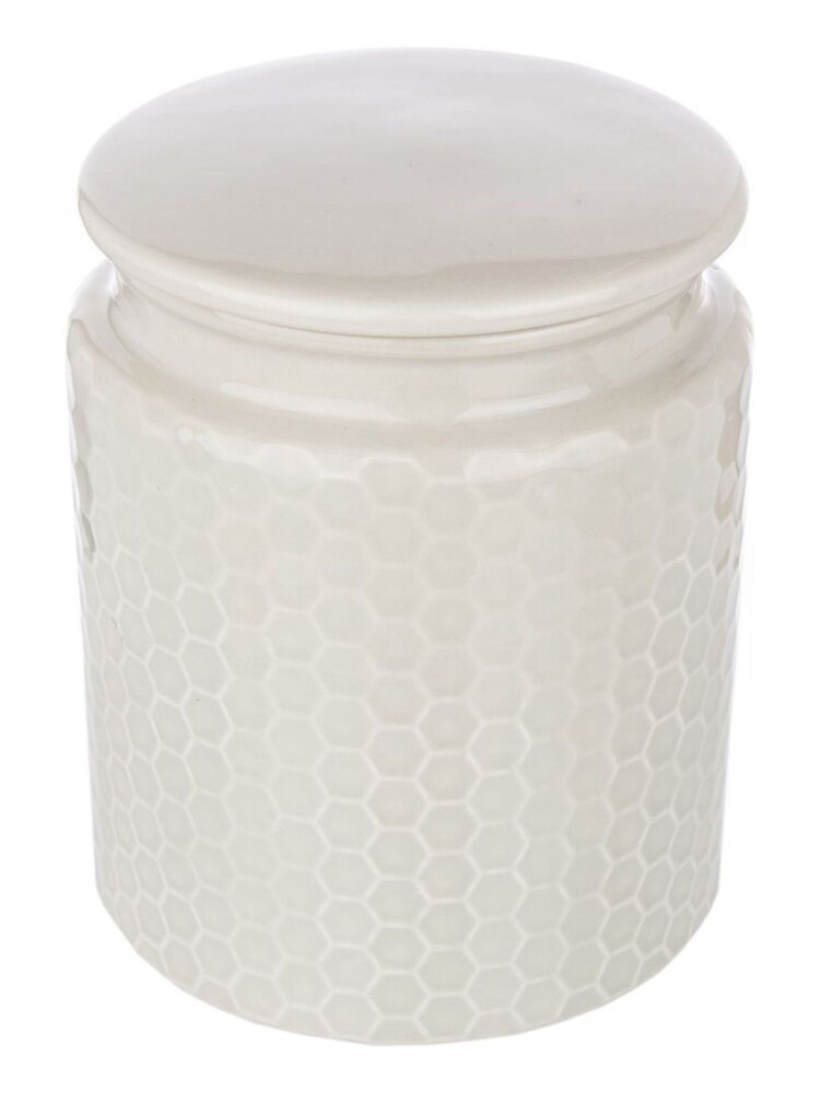 Kitchen Pantry Grey Large Yellow Storage Canister - Image 4 of 4