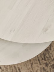 White Bronx Nest of 2, Round Coffee Table - Image 4 of 8