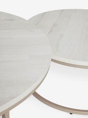 White Bronx Nest of 2, Round Coffee Table - Image 9 of 9