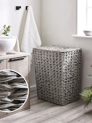 Grey Hepworth Wicker Hamper Laundry Hamper - Image 1 of 4