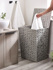 Grey Hepworth Wicker Hamper Laundry Hamper - Image 2 of 4