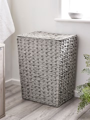 Grey Hepworth Wicker Hamper Laundry Hamper - Image 3 of 4