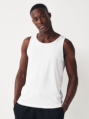 White 100% Cotton Vests 5 Pack - Image 1 of 8