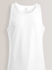 White 100% Cotton Vests 5 Pack - Image 6 of 8