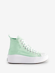 Converse White/Green Chuck Taylor All Star Move Youth Trainers - Image 1 of 9