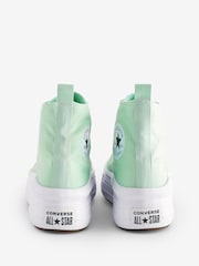 Converse White/Green Chuck Taylor All Star Move Youth Trainers - Image 4 of 9