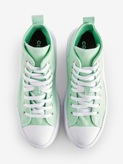 Converse White/Green Chuck Taylor All Star Move Youth Trainers - Image 5 of 9