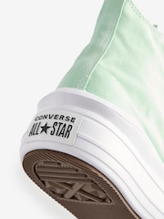 Converse White/Green Chuck Taylor All Star Move Youth Trainers - Image 7 of 9