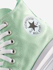 Converse White/Green Chuck Taylor All Star Move Youth Trainers - Image 8 of 9