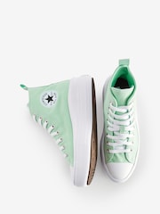 Converse White/Green Chuck Taylor All Star Move Youth Trainers - Image 9 of 9