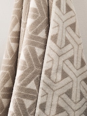 Natural Geo 100% Cotton Towel - Image 4 of 4